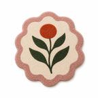Bloom Flower Tufted Rug | Premium Plush Floral Accent Rug | Soft Decorative Rug