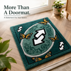 Butterfly Arrow Tufted Doormat | Premium Plush Entrance Rug | Modern Statement Door Mat