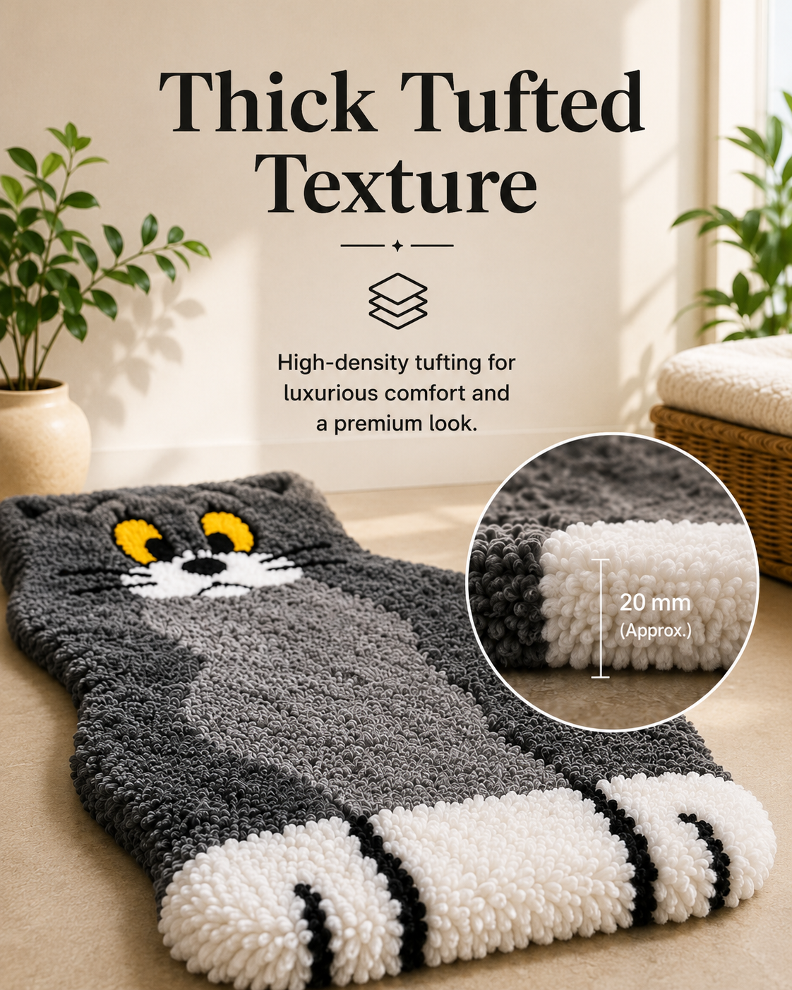 High-density tufting for luxurious comfort and a premium look.