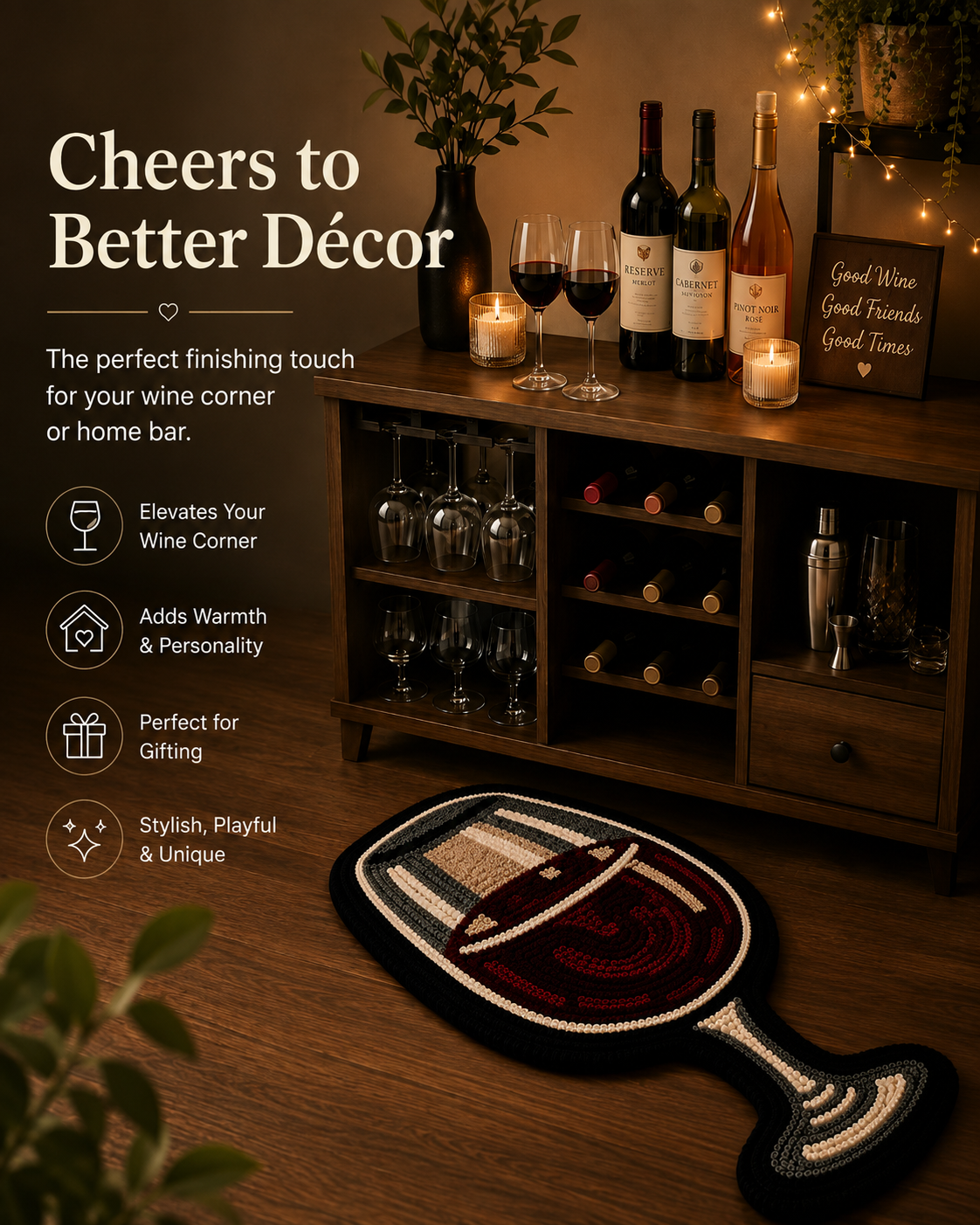 The perfect finishing touch for every wine corner or home bar.
