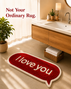 Love You Tufted Runner Rug | Soft Plush Statement Rug | Modern Bedroom & Hallway Decor