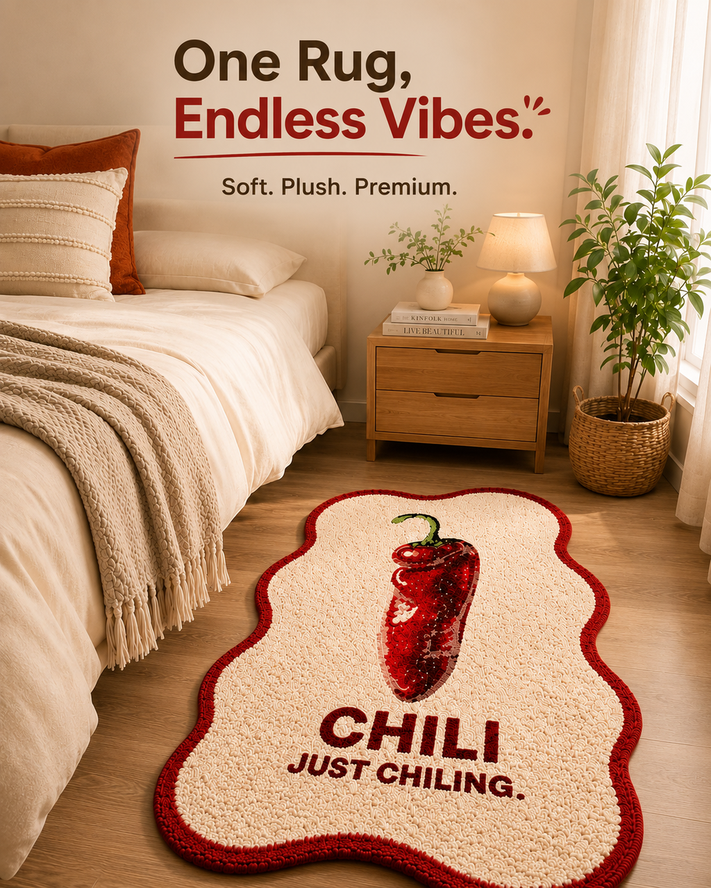 Bring the Heat. Keep the Comfort with our "Chilly" Tufted Rug