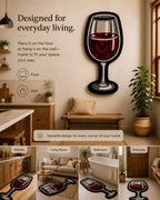 Wine Glass Tufted Rug | Premium Plush Statement Rug | Modern Bar & Kitchen Decor