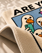 "Are You Pooping?" Funny Bathroom Rug – Premium Plush Anti-Slip Bath Mat | Soft & Washable