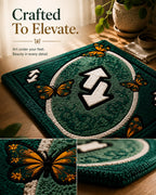 Butterfly Arrow Tufted Doormat | Premium Plush Entrance Rug | Modern Statement Door Mat