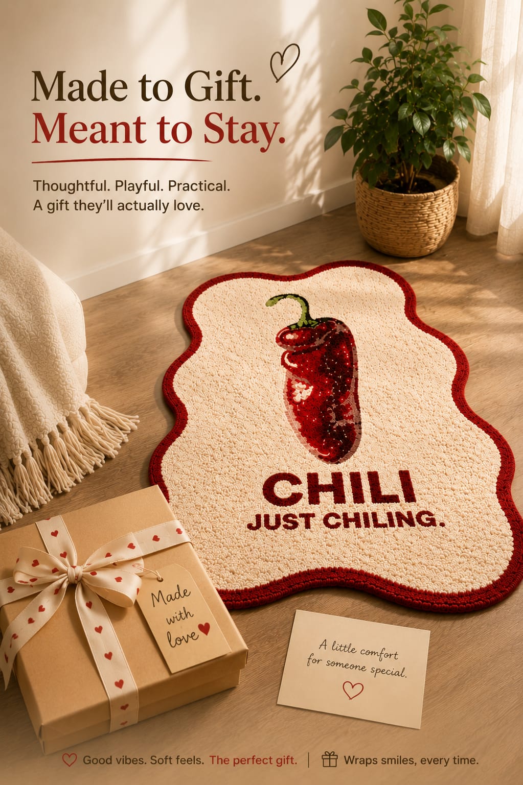 Bring the Heat. Keep the Comfort with our "Chilly" Tufted Rug