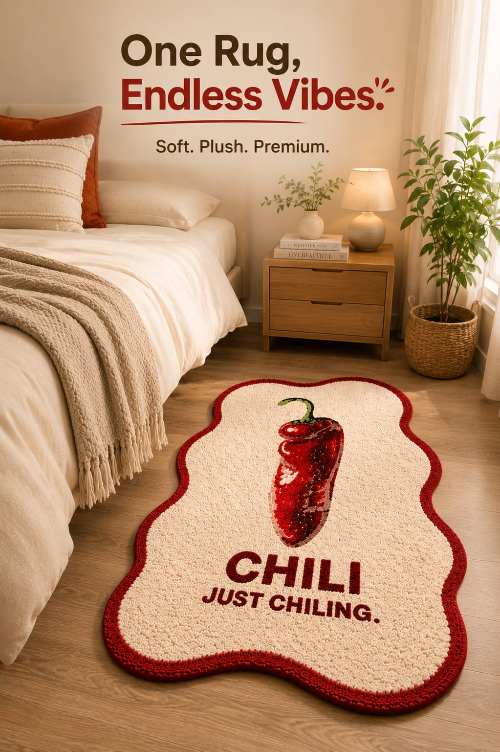 Bring the Heat. Keep the Comfort with our "Chilly" Tufted Rug