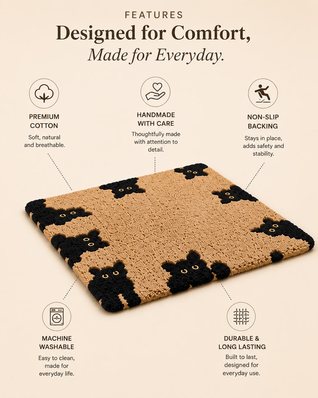 Purr-fectly Designed for Home with our "Kitty" Tufted Rug