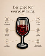 Wine Glass Tufted Rug | Premium Plush Statement Rug | Modern Bar & Kitchen Decor