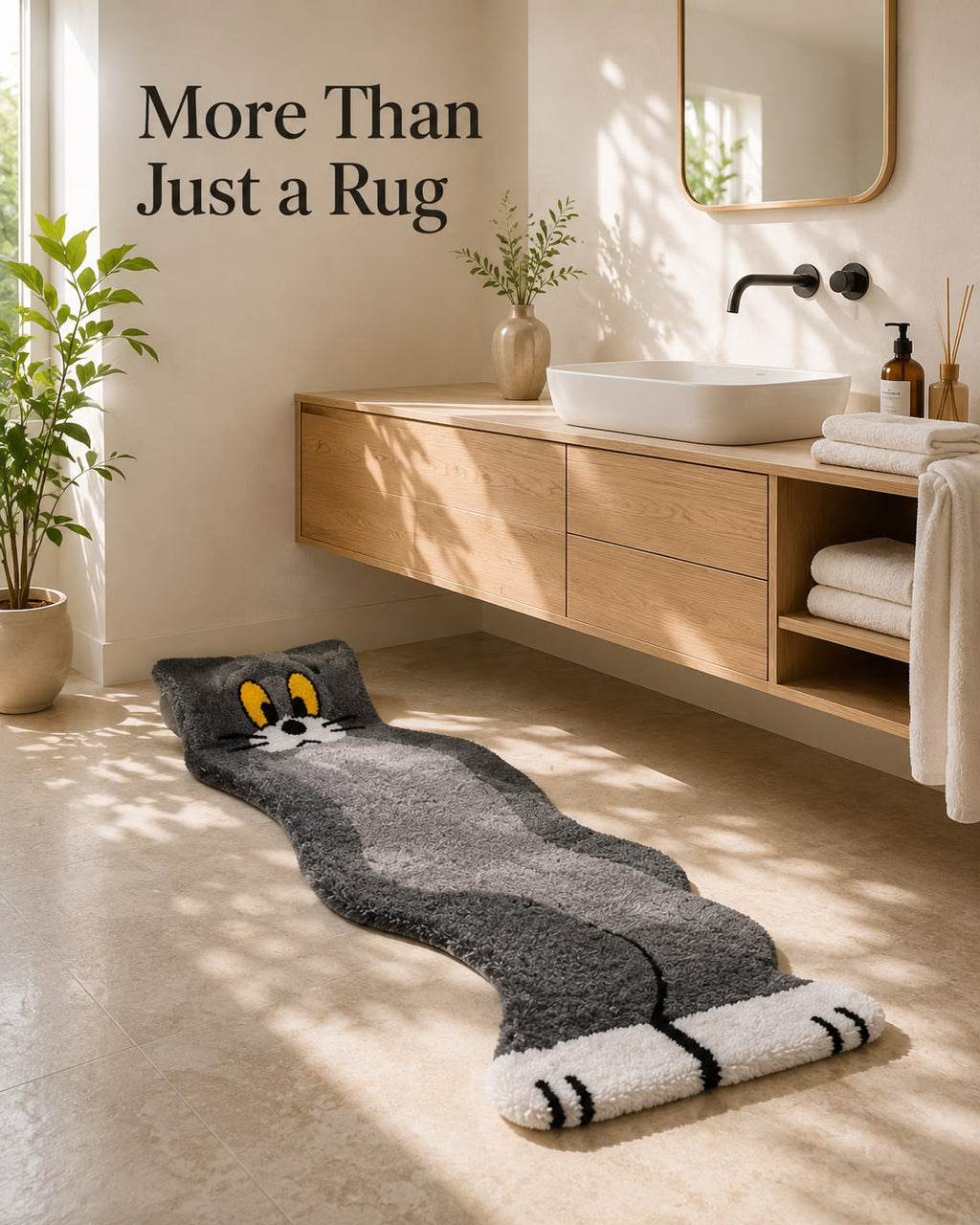 Tom Cat Tufted Runner Rug | Premium Plush Cartoon Rug | Soft Bathroom & Hallway RunnerTom Cat Tufted Runner Rug | Premium Plush Cartoon Rug | Soft Bathroom & Hallway Runner
