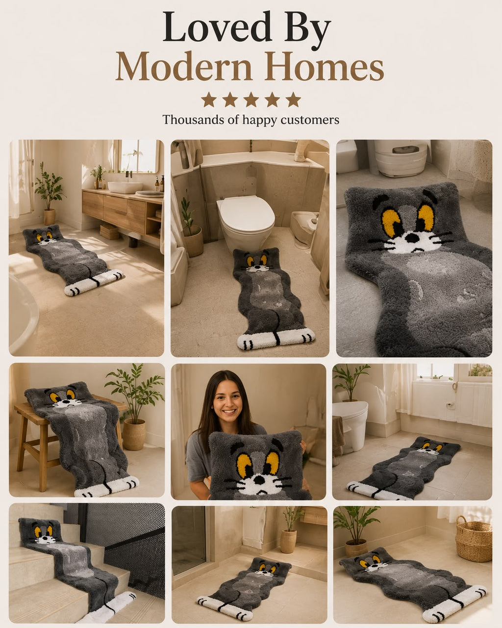Tom Cat Tufted Runner Rug | Premium Plush Cartoon Rug | Soft Bathroom & Hallway RunnerTom Cat Tufted Runner Rug | Premium Plush Cartoon Rug | Soft Bathroom & Hallway Runner