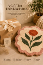 Bloom Flower Tufted Rug | Premium Plush Floral Accent Rug | Soft Decorative Rug